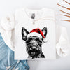 Festive Scottish Terrier Santa Scotty Dog Christmas Dog Lover Cozy Holiday Sweatshirt