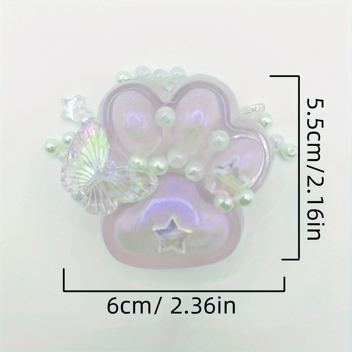 1Pc Squishy Transparent Cat Claws Squeeze Toys Kids Adult Soft Pinch Pop Fidget Toys with Butterfly Beads Halloween Christmas