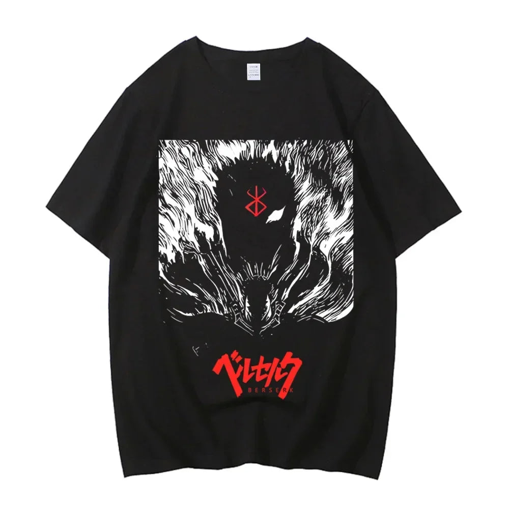 Anime Berserk T-shirt Summer Women's Short Sleeve T-shirt Printed Top 2025 Trendy T-shirt Fan Clothing Graphic T Shirts Y2K Tops