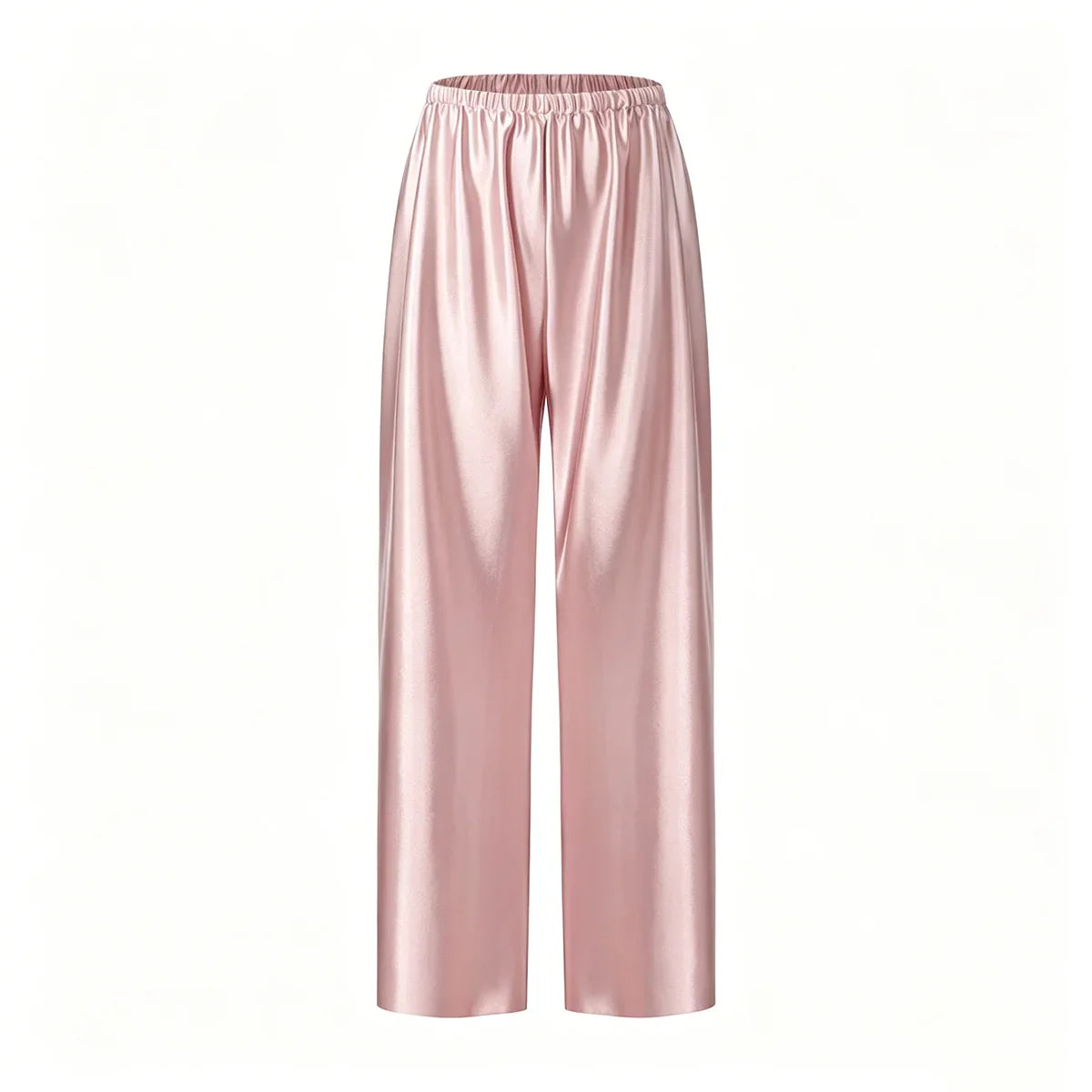 Satin Wide Leg Pants Long Floor Casual Pants Women's Summer