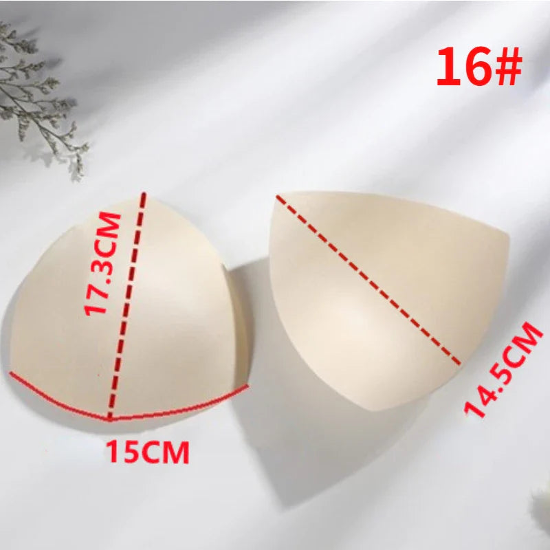2pcs 1pair Women Intimates Accessories Sponge Swimsuit Breast Push Up Bra Padding Chest Enhancers Bra Foam Insert Chest Cup