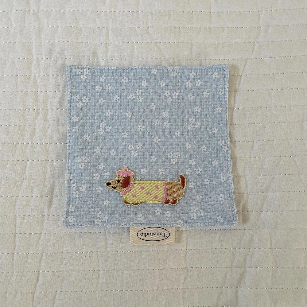 Korean Cotton Coaster Key Storage Jewellery Mat Double-sided Thickened Fabric Sweet Drawstring Portable Accessories  Cafe
