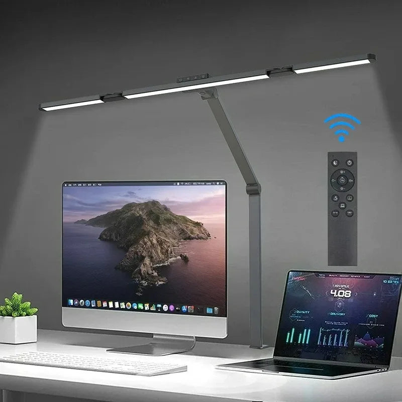 Led Desk Lamp with Clamp Architect Desk Lamp for Home Office 24W Ultra Bright Auto Dimming PC Light Stepless Dimming Table Light