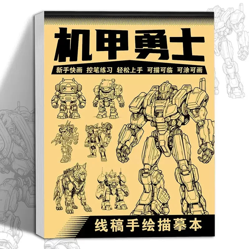 Anime Character Line Art Drawing Book for Beginners - 48 Pages of Simple Hand-Drawn Outlines for Tracing & Practice Painting