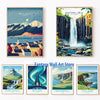 ICELAND Traveling Poster Iceland Reykjavík Kirkjufell Skaftafell Falls Landscape Canvas Painting Wall Pictures Traveling Decor