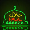 Halal Neon Signs Halal Food Arabic Restaurants Led Light Up Signs for Business Store for Wall Decor USB Powered