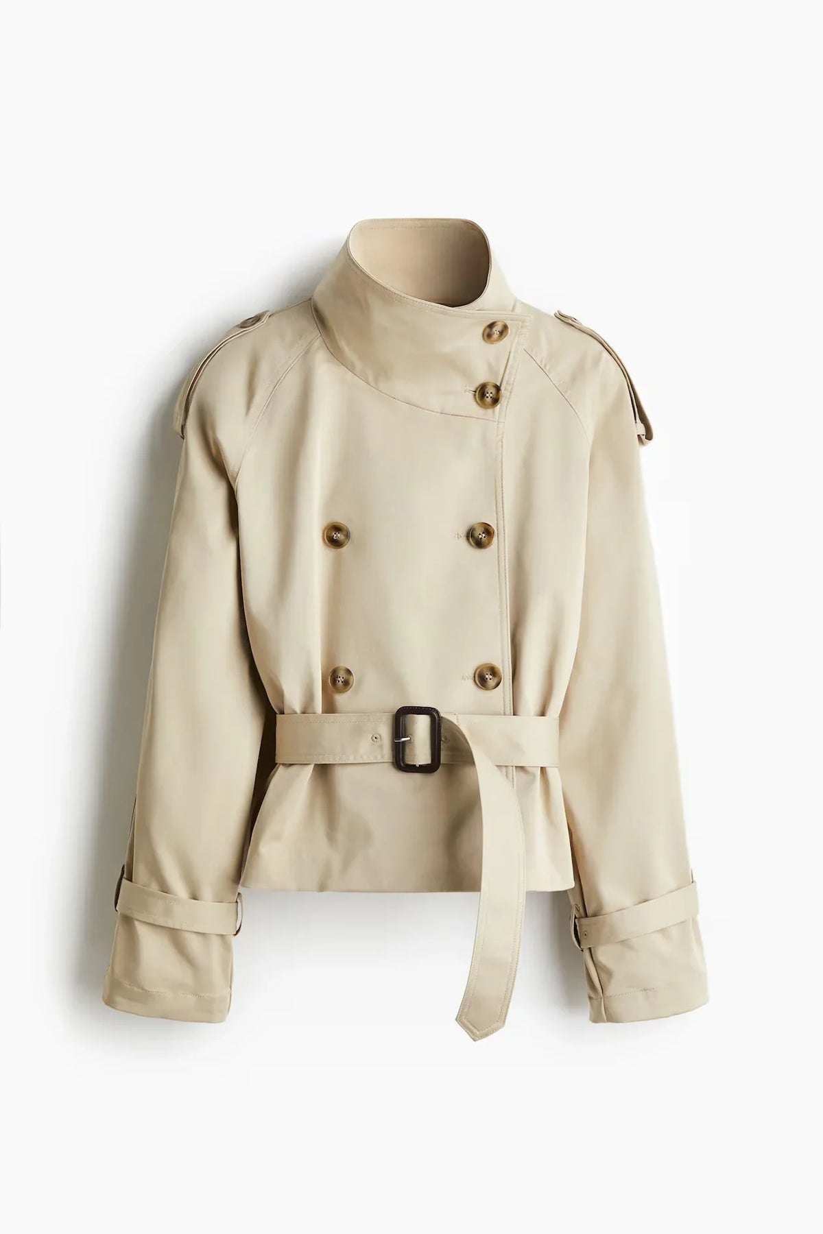 Fashion Flared Sleeve Women Coat Elegant Stand Collar Single Breasted Long Sleeved Female Jacket 2025 Autumn Commuter Lady Coats