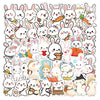 60/120PCS Cute Animal Series Rabbit Graffiti Stickers Luggage Water Cup Scooter Stickers