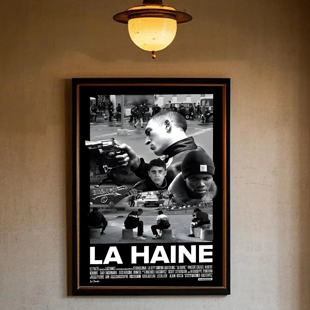 La Haine 1995 Movies Poster HD canvas painting home living room bedroom bar aesthetic decoration