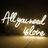 All You Need Is Love Neon Sign LED Neon Light Wall Decor for Bedroom Party Birthday Wedding Party Gift for Friend USB Powered