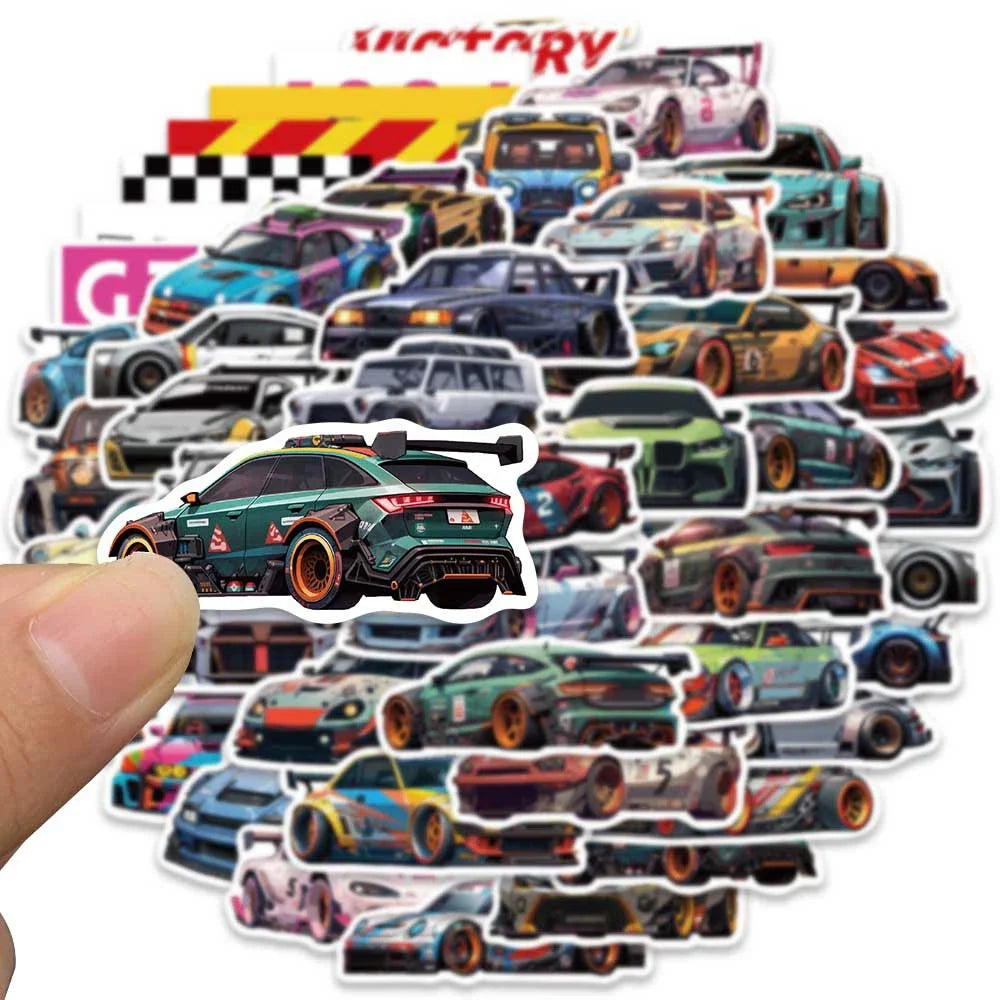 10/30/50pcs Cool Japan JDM Retrofit Racing Car Anime Graffiti Stickers Decal Skateboard Laptop Car Motorcycle Waterproof Sticker