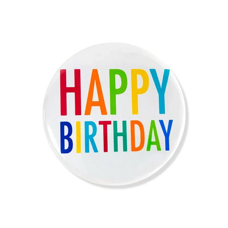 New Happy Birthday Theme Emblem Birthday Party Children's Adult Clothing Decoration Badge Birthday Party Decoration Souvenir