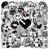 10/30/50pcs Cool Black and White Art Styling Graffiti Stickers Laptop Skateboard Motorcycle Phone Luggage Decoration Sticker Toy