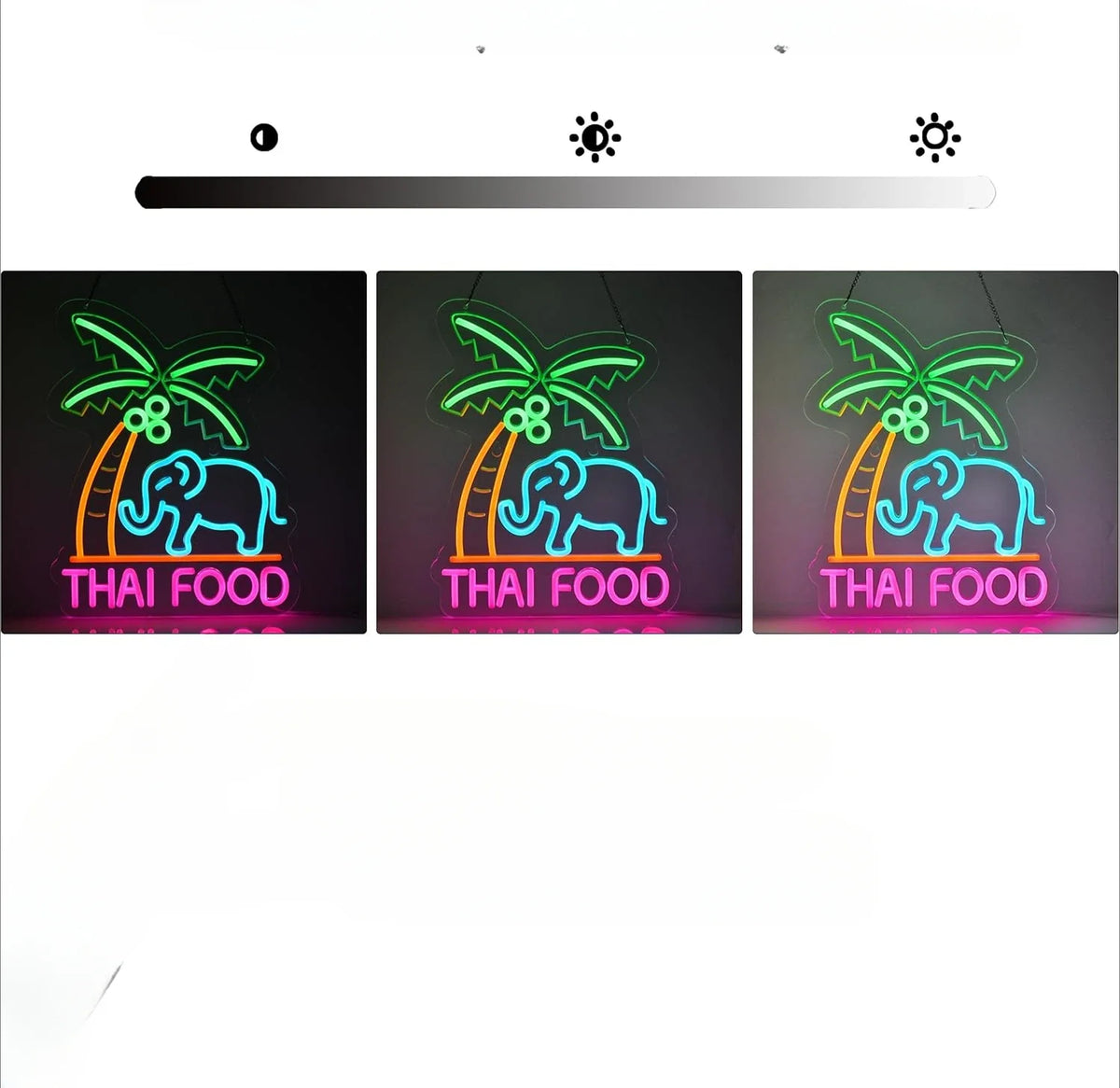 THAI FOOR Neon Sign LED Thailand Neon Light Sign for Shop Signage Shop Indoor Restaurant Bar Sign Shop Decoration USB Powered