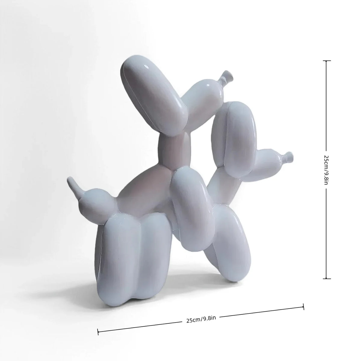 Sculpture de chien ballon en résine moderne, artisanat animalier, décoration de la maison, statue de chien, cadeau de Noël, déco