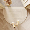 VIKAMA Modern Simple Entry Door Mat Semi-circular Non-slip Dirty Resistant Entryway Foot Mat Kitchen Carpet Home Decoration