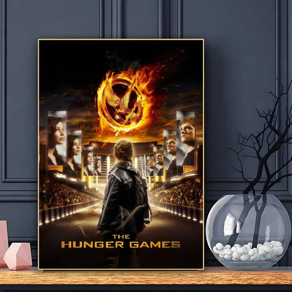 Classic Movie The Hunger Games Poster Sticky Wall Art Printing Waterproof Home Living Bed Room Bar Aesthetic Decor