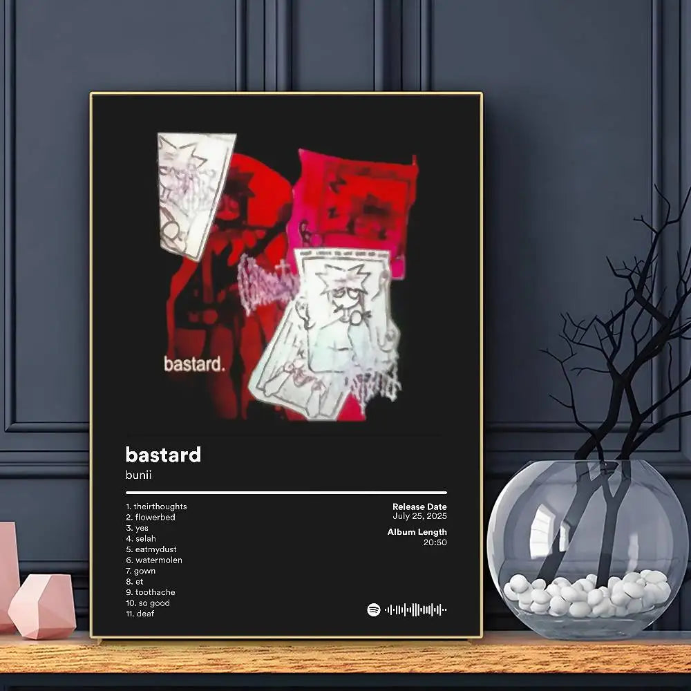 Bunii Music Album Poster HD Art Sticky Wall Waterproof Home Living Room Bar Decoration
