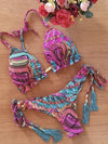2022 Sexy Bikini Floral Print Swimwear String Bikini Set Push Up Swimsuit Bikinis Women Biquini Beach Bathing Suit Women