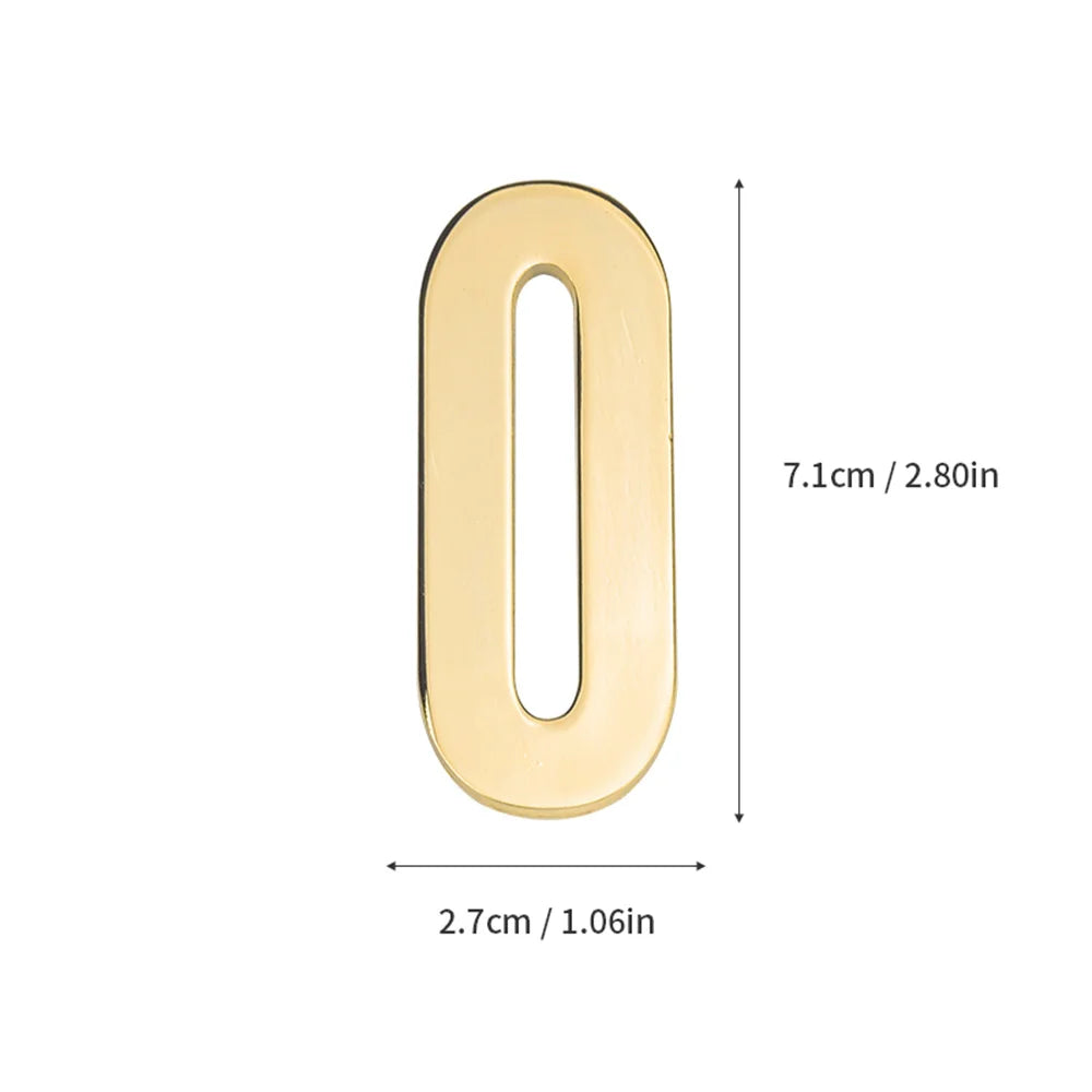 1Pcs Metal Self Adhesive House Number English Alphabet Letters for Apartment Room Door Plate Table Mailbox Number Stickers 7*3cm