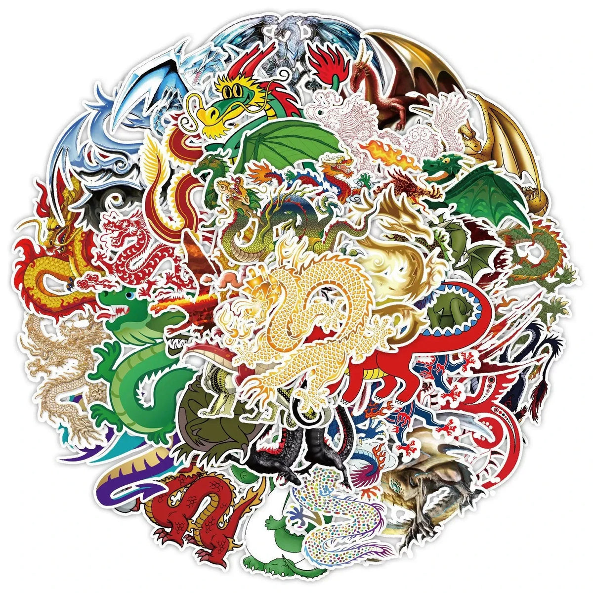 50/100PCS Cute Dragon Graffiti Stickers for Computers Decor Sticker Waterproof Rewards Stationery Notebook Stickers
