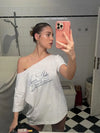 Casual Relax Woman T-shirt Letter 2025 Women Hot New Versatile Street Atmosphere Style Fashionable Chick Summertime Tops
