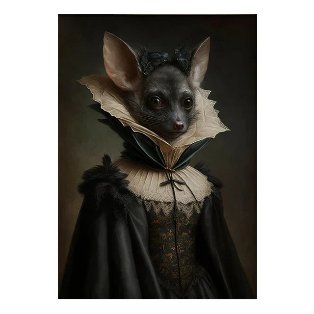 Retro Crow Witch Bat Skull Dark Academia Gothic Victorian Style Wall Art Canvas Painting Poster Print Halloween Gifts Room Decor