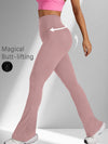 Women's Super Soft Flare Pants High Waisted Tummy Control Workout Yoga Push Up Gym Fitness Long Leggings Bell Bottoms