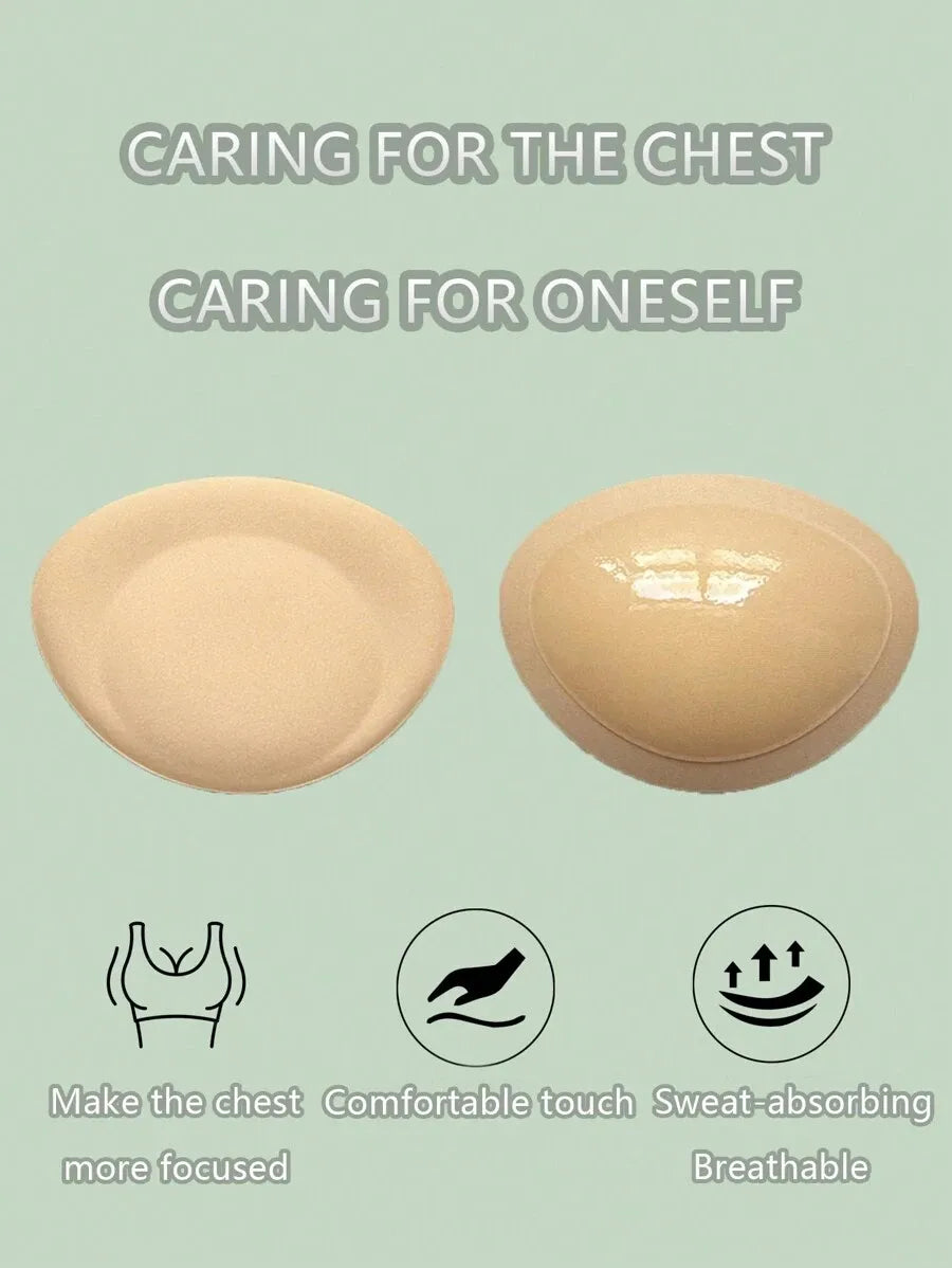 Self-Adhesive Bra Pads (2-Pack) – Thickened, Invisible, for Swimwear & Push-Up Bras