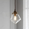 European-style Simple Retro LED Glass Chandelier Restaurant Living Room Aisle Balcony Bedside Decorative Lighting