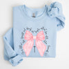 She Is Clothed With Strength And Dignity Proverbs Bows Ribbon Girly Religious Christmas Faith Sweatshirt