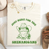 Shenanigans Frog Sheriff St Patrick's Day Shamrock Leprechaun Charm Comfort Colors Tee