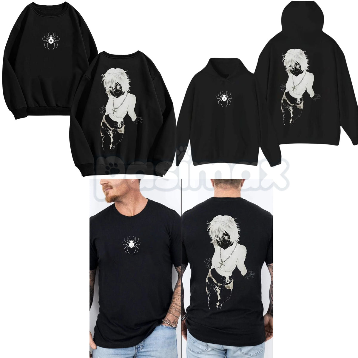 Shizuku #8 Phantom Troupe Graphic Tee – Hunter x Hunter Streetwear Hoodie & Double-Sided Vintage Sweatshirt