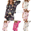 Silky Nutcracker Christmas Pajama Set for Women - Elegant Ballet Print Loungewear & Holiday Sleepwear