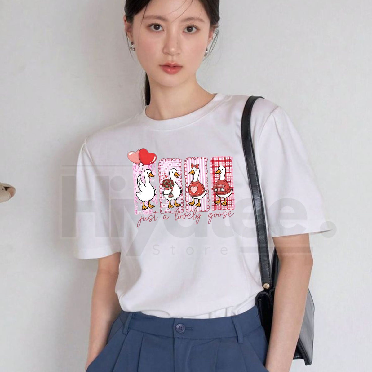 "Silly Goose" Valentine's T-Shirt – Cute Coquette Goose Valentine Unisex Tee