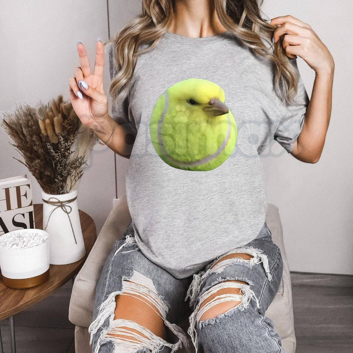 Silly Tennis Bird Meme T-Shirt - Gen Z Brainrot Aesthetic Graphic Tee, Funny Viral Internet Bird Shirt, Premium Heavyweight Unisex Streetwear, Trendy TikTok Humor Top, Abstract Meme Culture Apparel