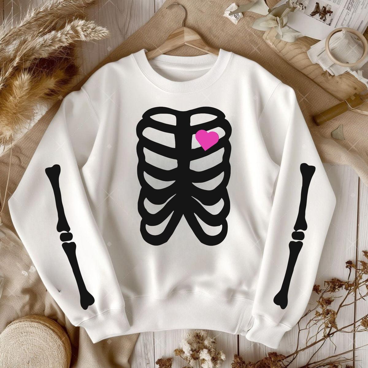 Skeleton Halloween Sweatshirt for Women – Spooky & Cozy Crewneck