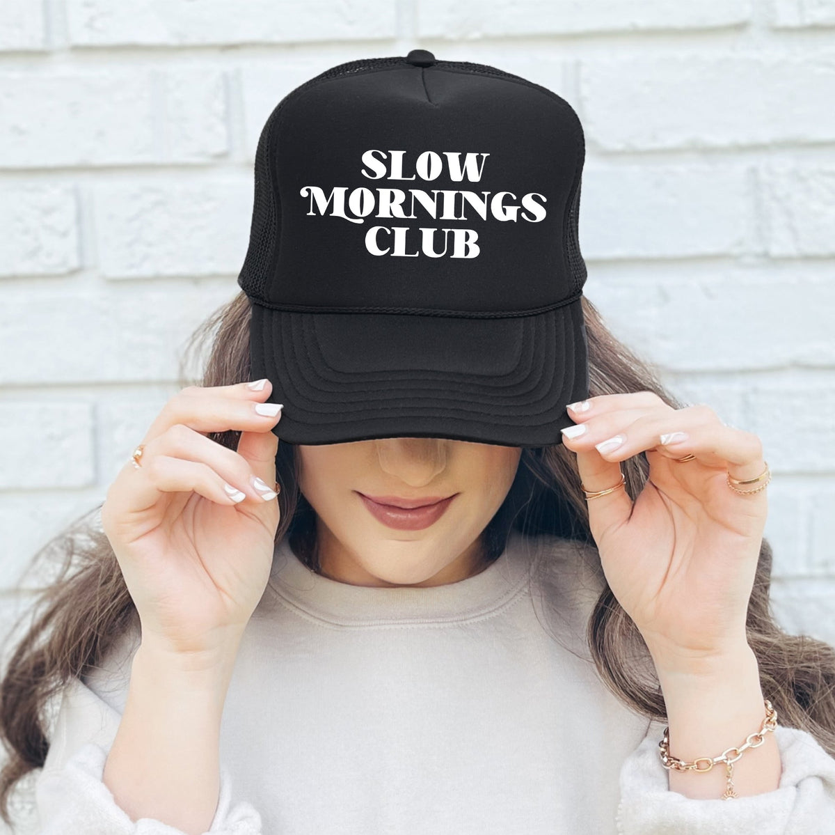 Slow Mornings Club Trucker Hat