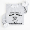 Smart Fella Fart Smeller Funny Bear Cartoon Character Whimsical Playful Bold Sweatshirt