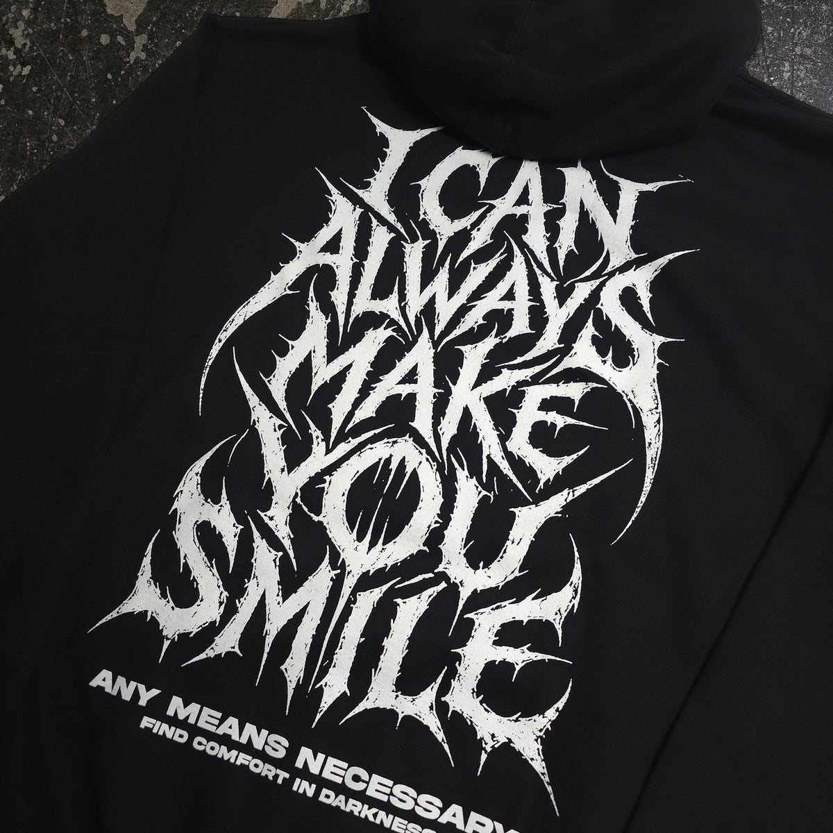 Always Smile Pullover Hoodie Black