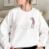 Smiling Friends Embroidered Sweatshirt – Minimalist Meme Character Crewneck, Funny Family Group Gift