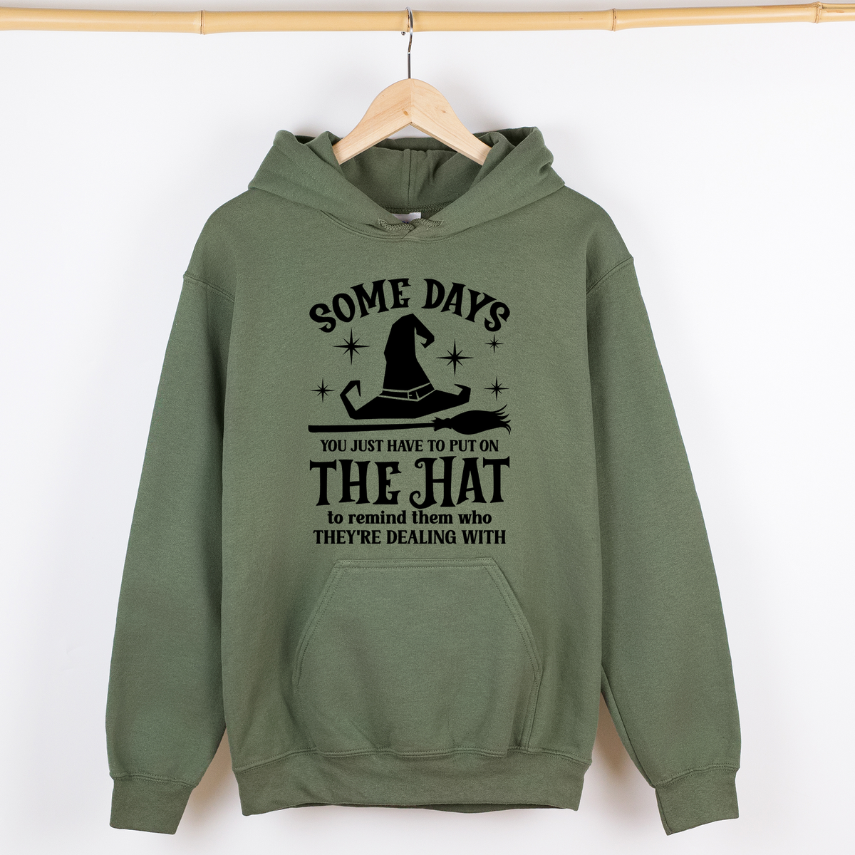 Season Of The Witch Retro Halloween Monster Artwork And Sassy Spooky Vibes Graphic Hoodie
