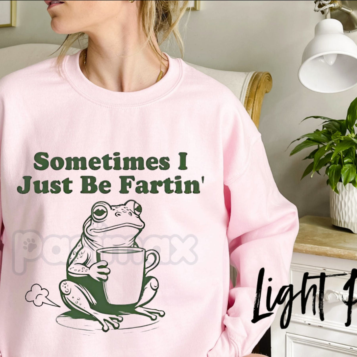 "Sometimes I Just Be Fartin'" Frog Sweatshirt | Funny Relatable Humor Crewneck | Absurdist Meme Shirt