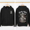 Spooky Bitch Social Club Skeleton Coquette Halloween Retro Goth Vintage Noir Graphic Hoodie