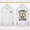 Spooky Season Front And Back Skeleton Halloween Graphic Design For Autumn Nights Sweatshirt