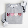 Valentine Hearts Retro Edition Graphic Love Motif Vintage Script Quote Sweatshirt