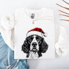 Festive Springer Spaniel Santa Claus Christmas Themed Dog Lover Holiday Sweatshirt