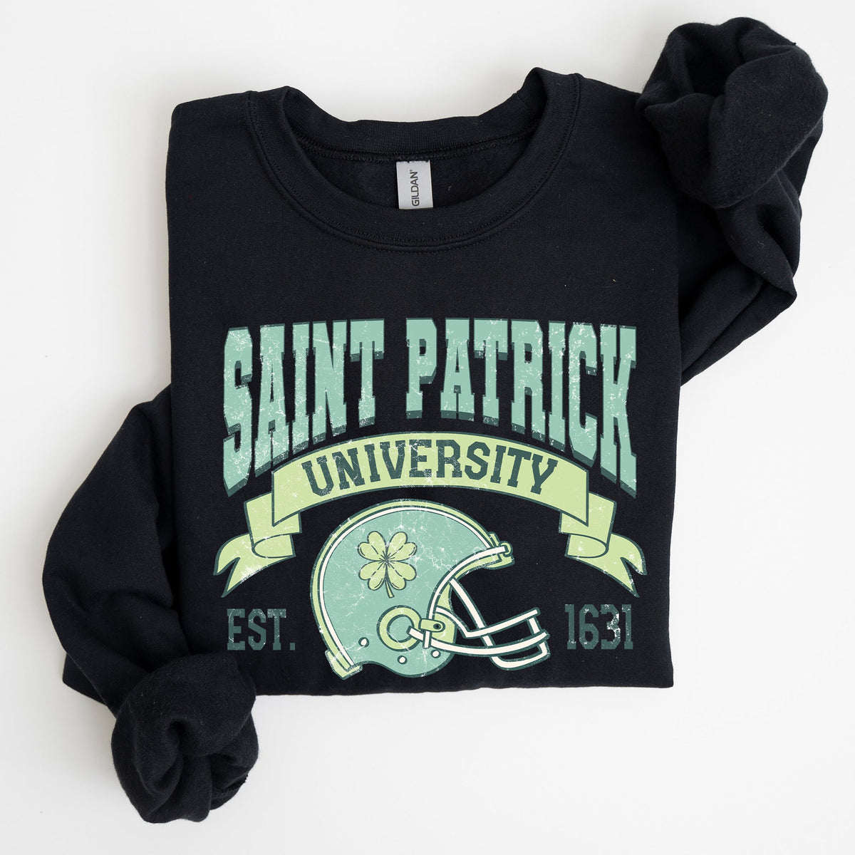 St Patrick University Vintage College Ireland Football St Patrick's Day Sweatshirt