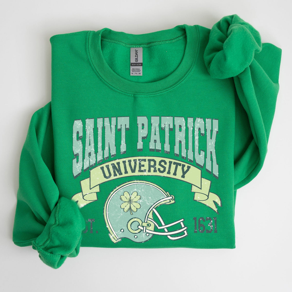 St Patrick University Vintage College Ireland Football St Patrick's Day Sweatshirt