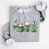 St Patrick's Day Coffee Drinks Cozy Sweatshirt For Coffee Lovers Festive Irish Spirit